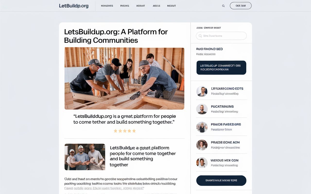A Blog About The Letsbuildup.org